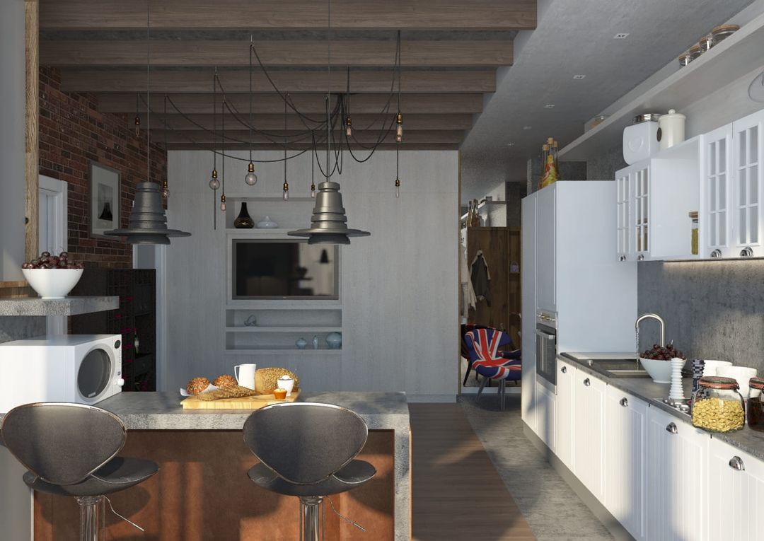 «Игра в лофт». Квартира 70 м2 в центре