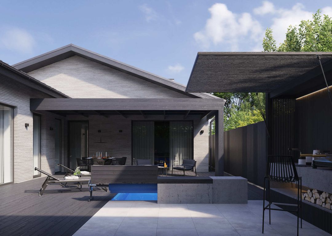 Дом 300 м2 с бассейном